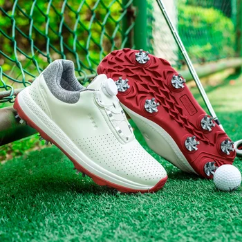 Самая продаваемая мужская обувь для гольфа, Абсолютно Новая уличная профессиональная обувь для тренировок и спорта по гольфу, большие мужские туфли для гольфа