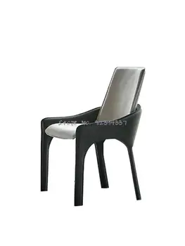 Обеденный стул из натуральной кожи с седлом, домашний современный минималистичный итальянский письменный стол, кресло Nordic light, роскошный ресторан, цветовое соответствие