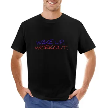 Футболка WakeUp WorKout Enjoy, одежда из аниме, футболки оверсайз для мужчин