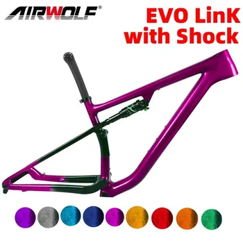 Рама горного велосипеда Airwolf-EVO, Велосипедные рамы XC, Углеродное волокно, Сквозная ось, 29er, 148x12 мм, MTB, Полная подвеска