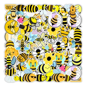 50/100 шт. INS Наклейки серии Kawaii Cartoon Cute Bees ПВХ Водонепроницаемые наклейки Наклейки для детей Мальчиков и девочек Игрушки Подарки