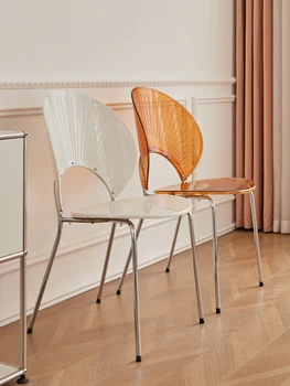 Стул Nordic home shell ИЗ акрила, стул для кафе и столовой отеля типа 