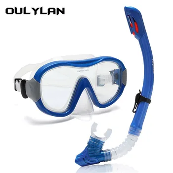 Oulylan Профессиональная маска для подводного плавания и защитные очки для трубок Очки для дайвинга Набор легких дыхательных трубок для подводного плавания Маска для подводного плавания