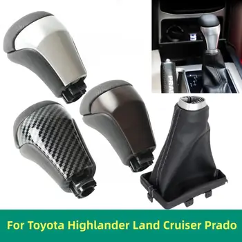 Автоматическая ручка переключения передач для Toyota Highlander Land Cruiser Prado, автомобильный стайлинг, кожаный рычаг переключения передач, гетры, чехол для багажника