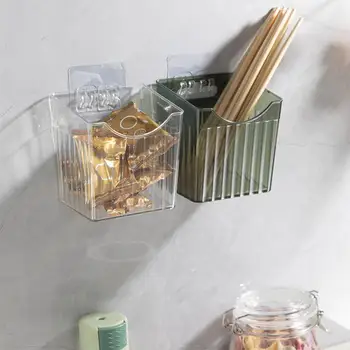 Кухонный ящик для хранения с крючком, Прозрачный, для настенного хранения лука, имбиря, чеснока, органайзер для домашних принадлежностей