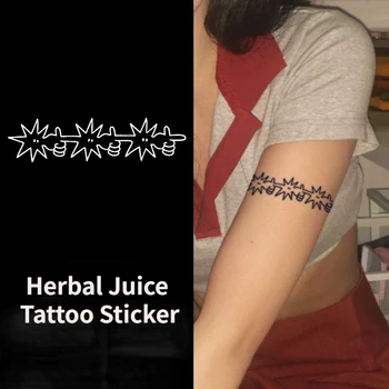 Жестовая повязка, наклейка с татуировкой из травяного сока, Водонепроницаемые временные поддельные татуировки для женщин, мужчин, Art Tatto Hotwife Tatoo Cute