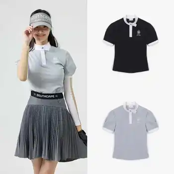 Летняя новая майка для гольфа, женская спортивная приталенная футболка-поло с коротким рукавом, Повседневная универсальная футболка-поло для гольфа
