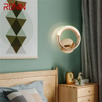 Креативные настенные светильники RONIN Nordic, бра, современные светодиодные лампы, декоративные светильники с круглыми кольцами для дома