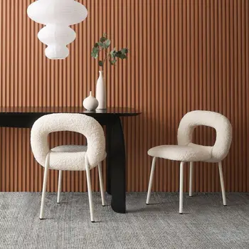 Дизайнерский обеденный стул Nordic home с откидной спинкой для маленькой квартиры, легкое роскошное кресло для макияжа sillas de comedor silla