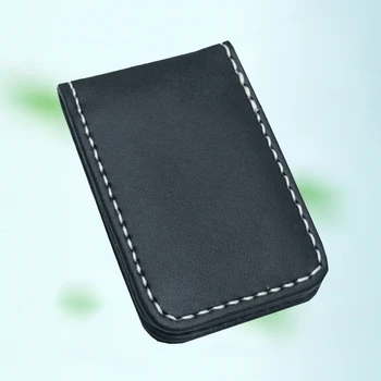 Кожаный бумажник в минималистичном стиле, Деловой Магнитный Тонкий зажим, Кредитный кошелек, карты, карман для денег.